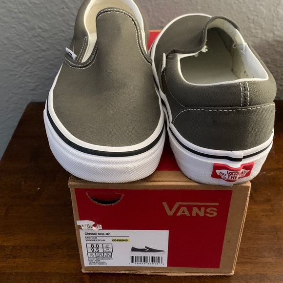 Vans Other - Grey Slip On Vans Size 8 Men